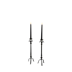 Support de bougie conique à deux bras en fer noir avec motif étoile et lune, style moderne rustique, décoration d'intérieur - Product Image 3