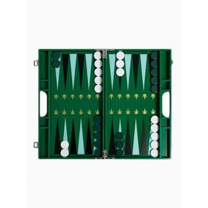 Premium Green Resin Acrylic Backgammon Set Wholesale Classical Family <b>Board</b> <b>Game</b> Luxury <b>Table</b> <b>Game</b> Wooden Backgammon <b>Board</b> - Product Image 1