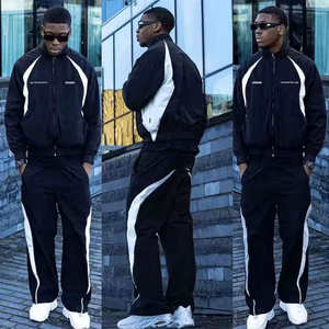 High Quality Custom Logo Men Streetwear Two Piece Windbreaker Tracksuit Set Fashion Sportswear Casual <b>Jogging</b> <b>Suit</b> for Men - Product Image 4