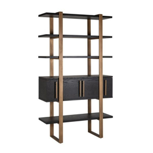 Étagère flottante modulaire en bois moderne et écologique avec 5 étagères et armoire de rangement pour salon, bureau à domicile, meubles - Product Image 4