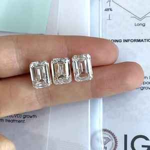 Diamante Cultivado en Laboratorio con Corte Esmeralda Blanco de 1 a 3 Quilates, Certificado por IGI, Piedra Suelta para Anillo de Compromiso, Boda, Fabricación de Joyas - Product Image 2