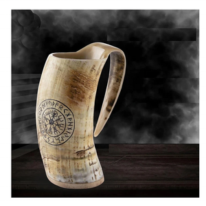 Taza de cuerno de búfalo de Animal de estilo vikingo, artesanías naturales pulidas para fiesta en casa, la mejor venta de embalaje RDM para beber agua de vino - Product Image 3