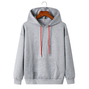 Sweat à capuche surdimensionné en coton personnalisé pour hommes, vente en gros, avec logo sur mesure - Product Image 1