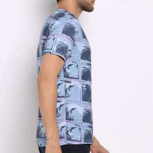 T-shirt pour homme à col rond et manches courtes, coupe classique, respirant, en polyester tricoté, imprimé par sublimation, décontracté, été, séchage rapide - Product Image 6