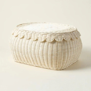 Decorative Scalloped Storage Basket Collection Made in Vietnam with Custom Colors and Private <b>Label</b> Service. - Product Image 2