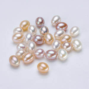 Auténticas Perlas de Agua Dulce Sueltas, Perlas de Arroz Ovaladas Aptas para Manualidades, para Colgantes y Pendientes - Product Image 2