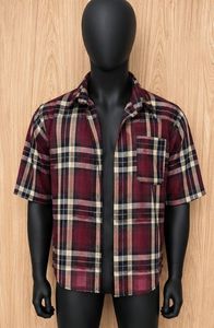 เสื้อเชิ้ตผู้ชายแขนยาวลายสก็อตผ้าฝ้ายแท้ 100% ระบายอากาศได้ดี สวมใส่สบาย เหมาะสำหรับผู้ชาย - Product Image 6