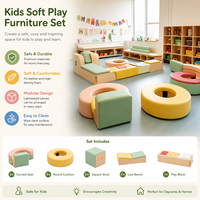 Aire de jeux intérieure Montessori pour la maternelle et la garderie, mobilier en bois, équipement d'escalade coloré pour la crèche