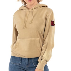 Sweat-shirt unisexe personnalisé brodé en molleton épais avec cordon de serrage et poche kangourou – Vente en gros - Product Image 1