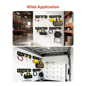 Kit 4 Pezzi Binario E-Track da 60 cm con 20 Accessori - 2 Cinghie a Cricchetto, 4 O-Ring, 4 Anelli a D per il Controllo del Carico - Product Image 3