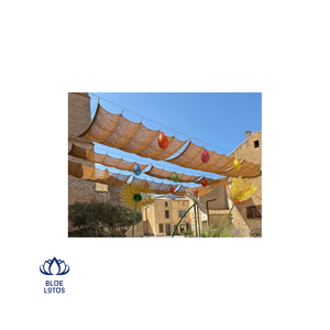 PRECIO IMPERDIBLE: Toldo Colgante Moderno de Cuero Ecológico para Exteriores, Diseño Loto Azul, con Materiales Reciclables - Product Image 3