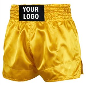 Custom Logo Muay Thai <b>Shorts</b> Wholesale Elastic Waist Satin <b>Kickboxing</b> Trunks OEM Training <b>Shorts</b> Manufacturer - Product Image 1