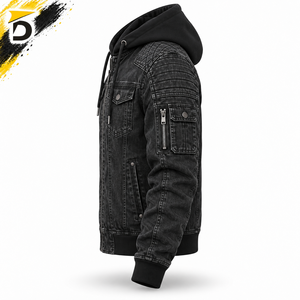 Hoodie d'hiver moderne pour jeans, impression numérique, tissu respirant et coupe-vent, ajustement confortable pour les activités décontractées en extérieur - Product Image 4