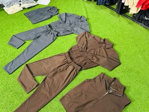 Conjunto Deportivo para Niños, Chaleco con Cierre y Cuello Alto, Pantalones, Color Sólido, Ligero, Transpirable, Ropa de Otoño - Product Image 4