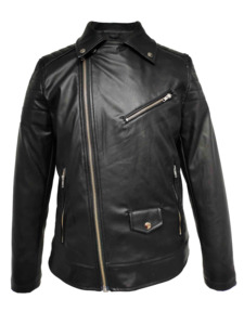 Men's Classic <b>Biker</b> Leather Winter Zip-up Canvas <b>Jacket</b> Patchwork Pattern O-Neck Casual Style OEM Service Available Waterproof - Product Image 6