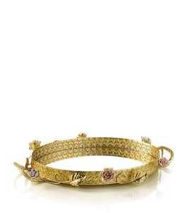 Exquisite Round Gold <b>Mirror</b> <b>Tray</b> Filigree Floral Border Decorative Metal Vanity <b>Tray</b> Luxury Cake Display Perfume Organizer - Product Image 6