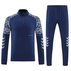 Chándal de Fútbol Unisex de Cuello Alto, Manga Larga, Ligero, Transpirable, de Poliéster, para Entrenamiento, con Nombre y Números del Equipo, Transferencia Térmica - Product Image 2