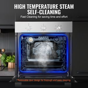 24\" Electric Built-in Wall Oven with 6 <b>Cooking</b> Functions & 2000W Single Wall Oven 2.68 Cu.Ft 2000W El <b>Timer</b>" - Product Image 5