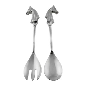 ชุดเครื่องใช้บนโต๊ะอาหารชุบทองชุดเครื่องใช้บนโต๊ะอาหารดีไซน์รูปม้าใหม่มีดช้อนส้อมสำหรับตกแต่งโต๊ะ - Product Image 1