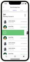 Application mobile avancée de gestion des invités, enregistrement des participants à l'événement, suivi des RSVP, contrôle d'accès sécurisé, tableau de bord administratif, compatible Linux et Mac