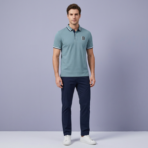 Camiseta de Golf de Manga Corta para Hombre, Estilo Casual, Color Sólido, con Botones y Cuello Solapa, 100% Poliéster, Tejido de Punto, Secado Rápido, para Verano - Product Image 5