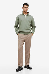 Vestes coupe-vent pour hommes à demi-zip, hauts en polaire chauds pour l'hiver, sweat-shirts décontractés pour hommes, pull-over tendance de couleur unie - Product Image 2