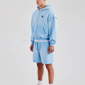 Ensemble sweat-shirt et short streetwear pour homme, tenue tendance deux pièces pour l'été et le printemps - Product Image 4