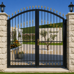 Browse top quality wrought iron <b>gates</b> designed with intricate patterns, robust steel strength, and timeless architectural style. - Product Image 3