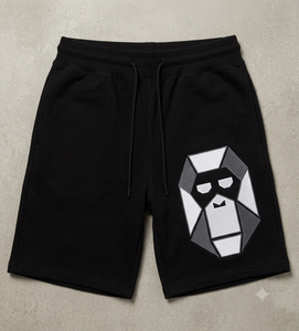 Shorts décontractés noirs pour hommes avec cordon de serrage, taille élastique, respirants, en coton crocheté, écologiques, anti-plis, séchage rapide - Product Image 3