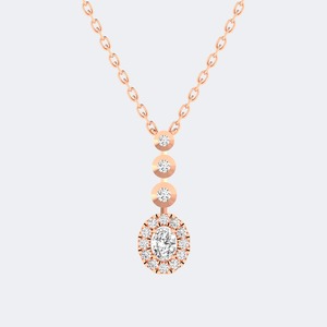 Collar de Plata de Ley 925 con Diamante Cultivado en Laboratorio de Corte Brillante Redondo para Mujer, Regalo de Boda de Lujo, Certificado IGI SGL, 0.70ctw - Product Image 3