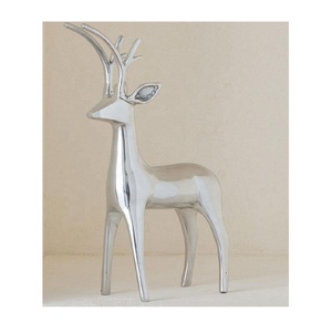 Juego de escultura de Reno de Metal elegante y moderno, 2 piezas para escaparate de sala de estar, centro de mesa decorativo fundido para el hogar de mesa - Product Image 2