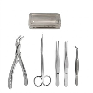 Kit d'instruments vétérinaires pour animaux de laboratoire, 5 pièces, outils chirurgicaux avec boîte de stérilisation pour interventions sur animaux - Product Image 5