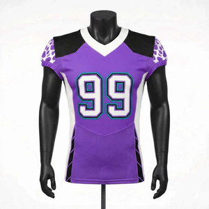 Jersey de Fútbol Americano para Adultos, Superventas, 100% Poliéster, Protección UV, Color Sólido Personalizable, en Venta - Product Image 1