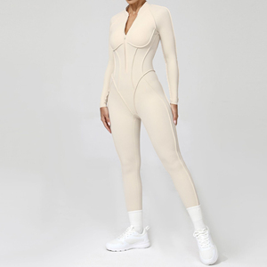 custom logo premium compression <b>jumpsuit</b> women manufacturer pakistan wholesale seamless active compression <b>jumpsuit</b> - Product Image 3