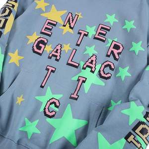 Sweat à capuche unisexe personnalisé en molleton épais 500 g/m² avec impression 3D en relief et broderie, écologique et surdimensionné - Product Image 2