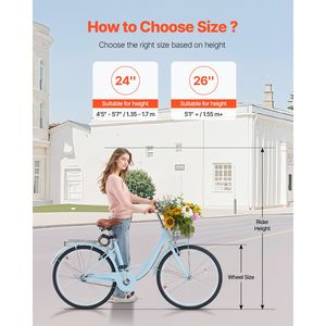 Bicicletta da Spiaggia Azzurra da 26 Pollici con 1 Velocità, Portapacchi Posteriore di Grande Capacità e Forcella Anteriore in Alluminio, Design Robusto e Sicuro - Product Image 3
