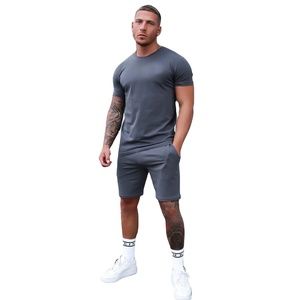 T-shirt à manches courtes en coton 100% gris foncé avec logo OEM et design personnalisé pour hommes - Product Image 3