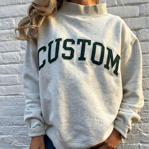 Sudadera de Cuello Alto para Mujer, con Logotipo Bordado Personalizado de Alta Calidad, MOQ Bajo, Diseño Personalizado, Algodón Francés - Product Image 2