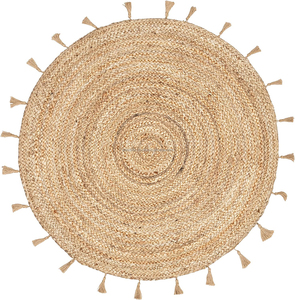 พรมปอกระเจาแบบถักมือลายธรรมชาติ - Product Image 6