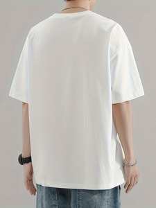 เสื้อยืดแฟชั่นผู้ชายไซส์ใหญ่ หนานุ่ม น้ำหนักมาก สไตล์วินเทจ แขนสั้น คอกลม ขายส่ง เสื้อยืดลำลองผ้าฝ้าย - Product Image 3
