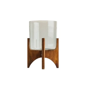 Gold <b>Hurricane</b> <b>Candle</b> <b>Holder</b> Tall Pedestal Stand <b>Glass</b> Cylinder Goblet Wedding Banquet Table Centerpiece Decor - Product Image 5