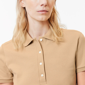 Nouvelle chemise de golf pour femmes, col rond, douce, respirante, séchage rapide, 100% coton, manches courtes, protection solaire, vêtements d'entraînement - Product Image 5
