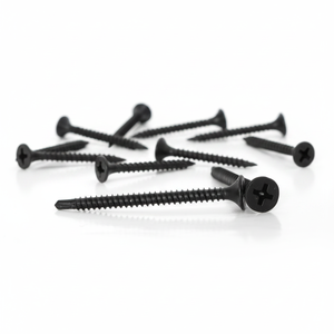 Vis métriques en acier au carbone noir PDC Modèle 9 Classe 8.8 à filetage grossier, tête cylindrique, finition phosphatée pour fixation de plaques de plâtre (pouce/métrique) - Product Image 2