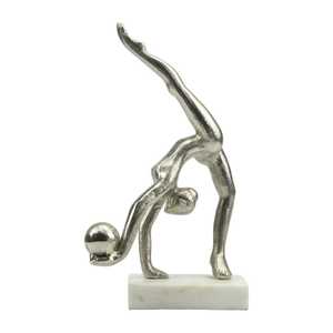 31cm H X 11cm W X 17cm L Modern Silver <b>Figurative</b> Sculpture Handmade Eco-Friendly Durable Metal Art for Living Room Tabletop - Product Image 4