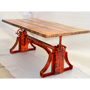 Industrial <b>Adjustable</b> Iron <b>Table</b> Base | Hand Crank Dining <b>Table</b> <b>Leg</b> | Heavy Duty Metal dining <b>table</b> Base for home and hotel - Product Image 5