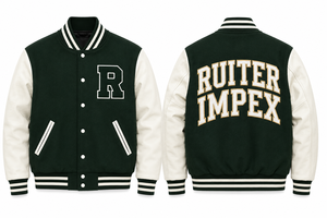 Chaqueta Varsity Unisex Ecológica de Lana de Secado Rápido con Cuello en V, Logotipo Bordado en la Parte Delantera, Patrón 3D, Mangas Completas y Cierre de Botones - Product Image 6