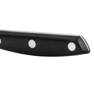 Couteaux de cuisine noirs avec manche argenté, lame pointue, triple rivet et tranchant conique pour la préparation quotidienne des aliments - Product Image 5