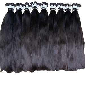 100% haute qualité en vrac bande Extensions de cheveux Vietnam brut non transformé Remy cheveux doux tressage vierge cheveux Machine Double - Product Image 1