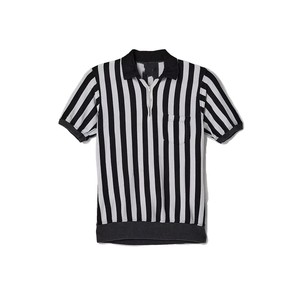 Polo en tricot à manches courtes rayé pour homme avec poche, design décontracté - Product Image 5