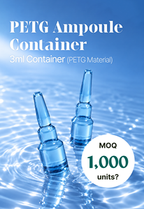 Conteneur d'ampoule en PETG 3 ml, flacon de sérum résistant aux chocs, emballage cosmétique avec bouchon en caoutchouc - Product Image 1